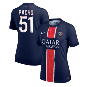 Paris Saint-Germain Willian Pacho #51 Hjemmebanetrøje Dame 2024-25 Kort ærmer